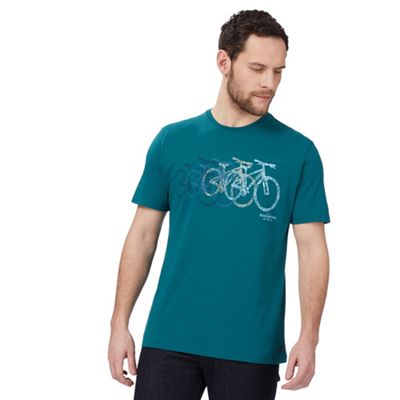 Big and tall green bike print t-shirt